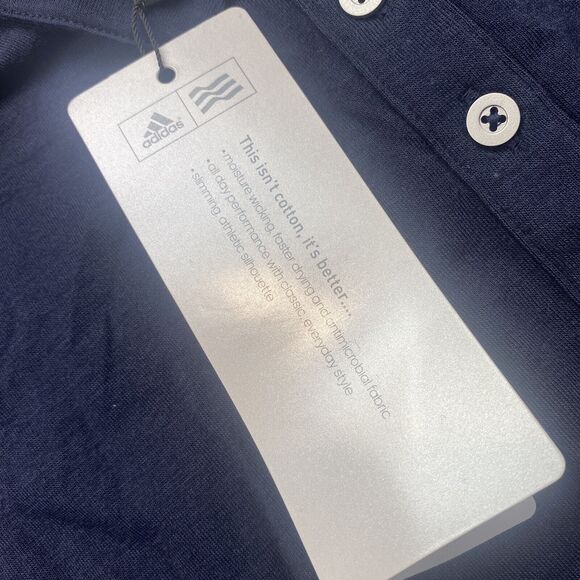 Women's Adidas Golf Climate Essential Sleeveless Polo Tank Navy Size Medium - Picture 4 of 9